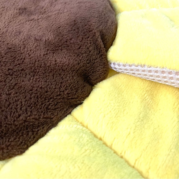 Blooming Baby Bath Sink Seat Plush Cushion Yellow Sunflower 32 x 32 - Picture 5 of 6